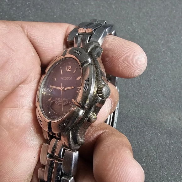 Armitron Mens SS Analog Digital Quartz Watch 20/1441-205 For Parts Or Repair - Picture 6 of 9